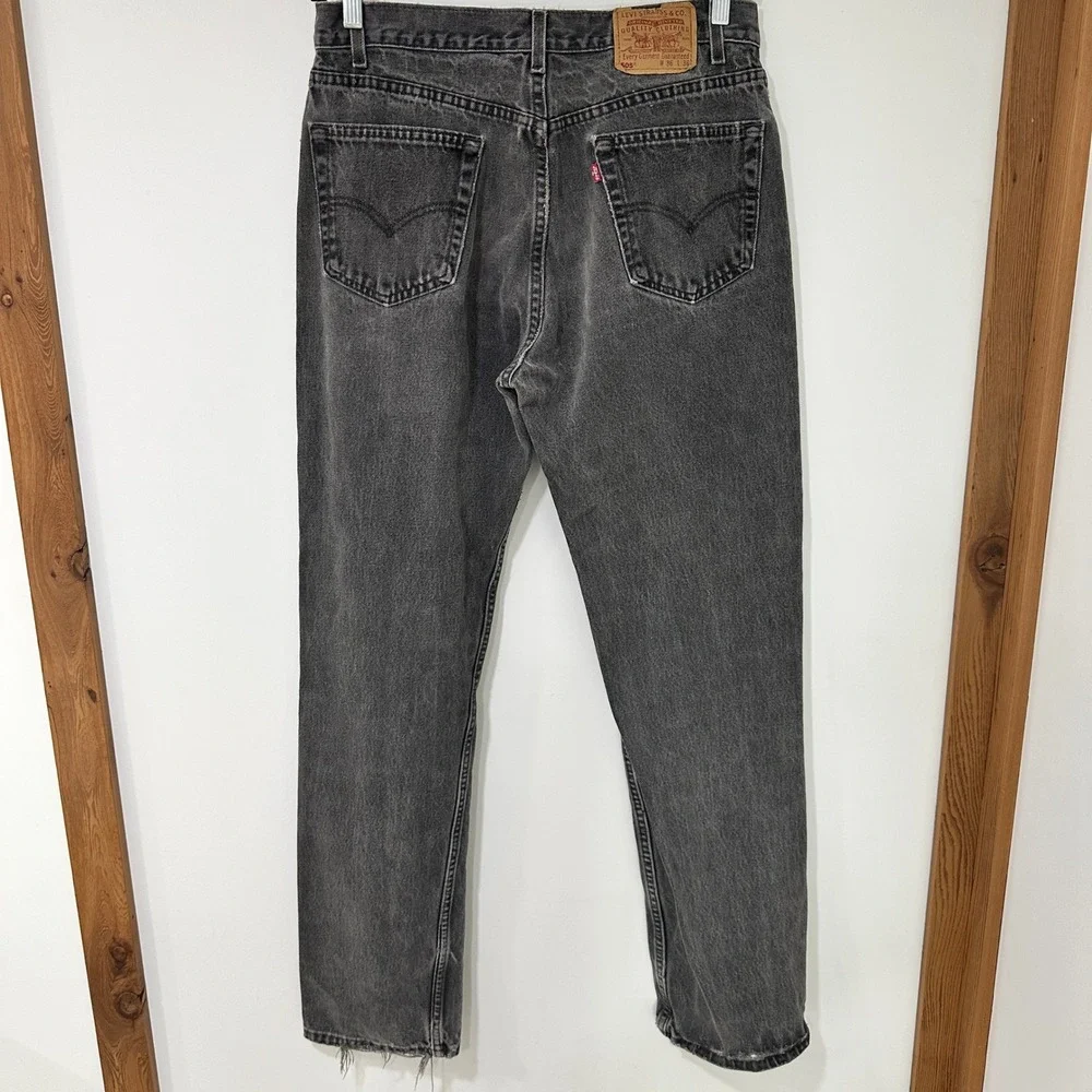 Vintage Levis 505 Denim Jeans Mens 36x36 Black Made in USA 1989‎